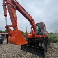 Excavatrice sur roues Doosan DH150W-7 de 15 tonnes à vendre, d'occasion, Corée, excavatrice hydraulique sur chenilles, moteur d'origine en stock