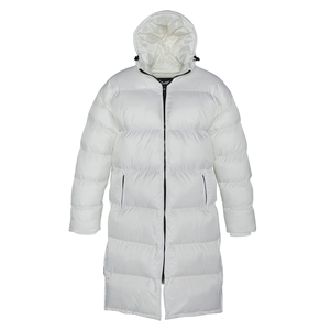 Veste d'hiver longue matelassée en tissu tissé avec capuche à bordure en fourrure, manches longues, fermeture éclair, couleur unie, extérieur en polyester, épaisse et chaude - Product Image 6