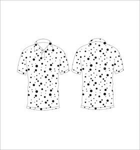 Men’s White Black Polka Dot Polo Shirt Short Sleeve Casual Breathable Slim Fit Summer Golf Shirt Custom Logo OEM - Product Image 3