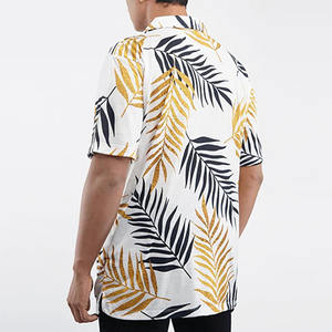 Chemise Aloha Hawaïenne Rétro Personnalisée à Manches Courtes en Popeline Respirante Séchage Rapide Style Urbain Décontracté Boutonnée pour l'Été - Product Image 5