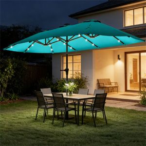 Ombrellone da Giardino Blu Senza Base, Eleganti Ombrelloni e Basi per Patio - Product Image 1