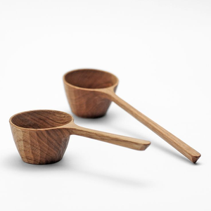 Handcrafted Wooden Coffee Scoop Long Handle <b>Measuring</b> <b>Spoon</b> Natural Wood Kitchen Coffee Tea Sugar Scoop Cup Set - Product Image 1