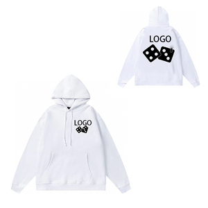 Sudadera con Capucha Unisex Blanca, Felpa, con Logotipo Estampado en la Parte Delantera, Estilo Casual, Transpirable, para Invierno - Product Image 2