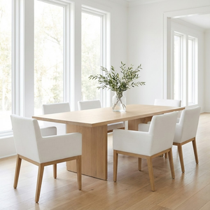 Chaise de salle à manger durable de style Mid-Century Modern avec revêtement en tissu et structure en chêne massif pour la maison, le bureau et les salles à manger - Product Image 6