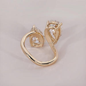 IGI/GIA Lab Grown Cut Diamond Vintage 14k jaune mariage/bague de fiançailles unisexe or blanc fin pour anniversaire fête-digne - Product Image 3