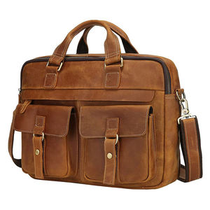 Bolso de Lujo para Portátil de Cuero Genuino Premium, Cierre de Cremallera |   Maletín Ejecutivo Ligero y Elegante para Hombres y Mujeres - Product Image 6