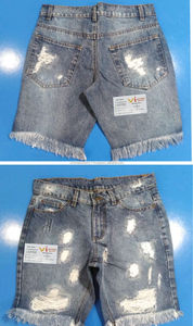 Shorts de Mezclilla Desgastados de Estilo Urbano, Tendencia Verano 2024, Transpirables, Diseño Popular para Adultos, Algodón, Corte Recto, Estilo Moderno para Hombre - Product Image 3