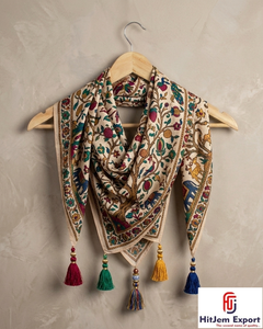 Pañuelo de Seda Estampado de Lujo para Mujer, Diseño Digital, Ligero, Cuadrado, Fabricante Textil OEM ODM, Proveedor Mayorista - Product Image 2