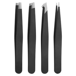 Juego de Pinzas Profesionales para Cejas de Acero Inoxidable con Punta Inclinada, Pinzas para Cejas y Pestañas - Product Image 3