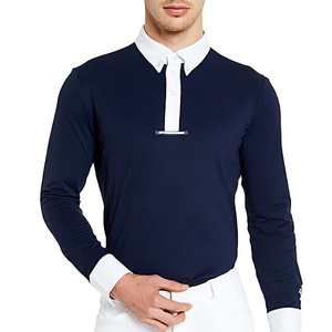Chemises d'équitation pour femmes de haute qualité OEM, manches longues, sous-vêtement d'équitation en polyester et coton, personnalisables - Product Image 1