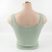 Soutien-gorge sans couture en modal tricoté fin, une pièce, avec dentelle, respirant, séchage rapide, sans armatures, bonnets profilés, dos en U, pour femme, usage quotidien
