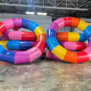 Parque Acuático Inflable con Obstáculos, Lona de PVC Impermeable, Barrera de Anillos, Bomba de Aire Eléctrica para Piscinas Comerciales y Resorts - Product Image 2