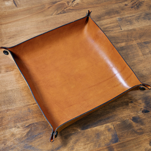 Boîte de rangement en cuir véritable avec logo personnalisé, petite boîte de rangement pour clés, pièces de monnaie, organiseur de bureau, étui en cuir GLTY-0005 - Product Image 6