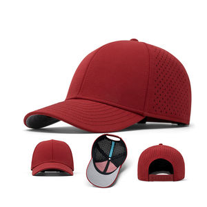 Casquettes de sport personnalisées avec logo en caoutchouc brodé en 3D, casquette de baseball imperméable à 6 panneaux pour hommes 2026 - Product Image 1