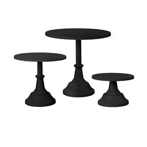 Ensemble de 3 supports à gâteau ronds en aluminium, décoratifs, pour la maison, les mariages, les fêtes et les événements. - Product Image 2