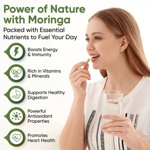 Capsules de Moringa en Marque Blanche 500mg – Supplément Premium de Moringa Oleifera Riche en Nutriments Naturels pour le Soutien Quotidien au Bien-être - Product Image 3