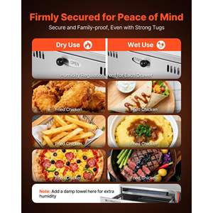 Commercial Electric Three-Drawer Stainless Steel <b>Food</b> Warmer Compact Freestanding <b>Warming</b> Drawer <b>Warming</b> Holding Equipment - Product Image 4