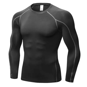 Custom Logo <b>Athletic</b> Workout Crew Neck Bodybuilding Full Sleeve UPF50 Rash Guard Quick Dry Breathable Eco-Friendly - Product Image 2
