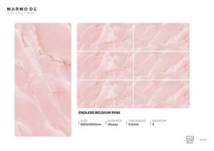 Carreaux de porcelaine brillants haute résistance, format 600x1200, grands carreaux pour sols et murs, usage intérieur commercial - Product Image 5