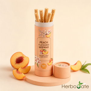 Paquetes de Miswak con Sabor a Durazno, 6 Palitos Naturales para Limpieza Dental con Envoltorio Individual para Venta al por Menor, al por Mayor y Personalizados - Product Image 4