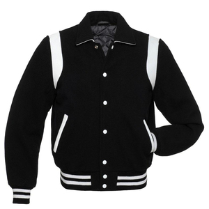 Men's High Quality Wool Varsity Jacket Premium Winter <b>Warm</b> Outerwear Stylish Sleeves Hot Selling High Street OEM Customizable - Product Image 2