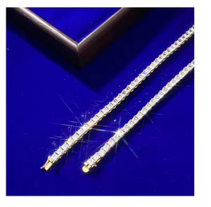 Cadena de Tenis de Moissanita con Colgante Brillante, Collar Unisex Moderno Estilo Hip Hop - Product Image 6