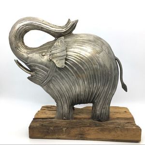 Estatua de elefante de aluminio hecha a mano de lujo para decoración de interiores modernos y como regalo. - Product Image 5