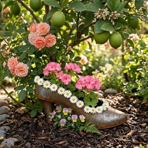 Macetero Metálico Galvanizado con Forma de Tacones Altos, Contenedor Rústico para Jardín, Ideal para Plantas, Hierbas y Decoración Creativa del Hogar, de la India - Product Image 4