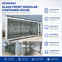 VICDOWEX Maison Modulaire Conteneurisée avec Mur Rideau en Panneaux Sandwich pour Bâtiment de Bureaux et Entrepôt Design Contemporain