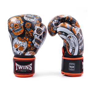 Guantes de Boxeo Profesionales Twins con Estampado Completo, 100% Cuero Genuino, para Entrenamiento, Combate, Artes Marciales y Deportes - Product Image 5