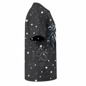 T-shirt Homme Premium Durable Nouvelle Collection Tendance Imprimé Galaxie Étoilée Coupe Oversize Motif Cosmique Manches Courtes Streetwear - Product Image 5