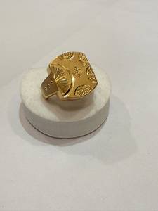 Anillo de Sello Cuadrado Chapado en Oro para Hombre, Diseño Vintage con Patrón de Cuentas, Joyería de Lujo para Fiesta, Regalo, Venta al por Mayor - Product Image 2