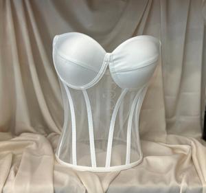 เสื้อครอเซ็ทวินเทจสำหรับผู้หญิง เซ็กซี่ กระชับสัดส่วน ระบายอากาศได้ดี ผ้าซาตินทันสมัย สำหรับสาวพลัสไซส์ - Product Image 4