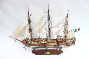 AMERIGO 140CM Modèle de voilier en bois fait main, pièce d'art de collection, décoration sur le thème de l'océan, style antique, Vietnam Gia Nhien - Product Image 2