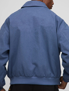 Chaqueta Bomber Corta Personalizada de Fábrica, Personalización con Logotipo, Ropa Urbana a Medida, Chaqueta Casual de Invierno para Hombre - Product Image 3