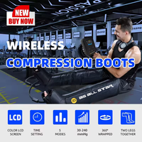 Masseur pour pieds et jambes à compression d'air 4 chambres, portable, sans fil, rechargeable, pour la récupération sportive et l'usage domestique, CE OEM ODM