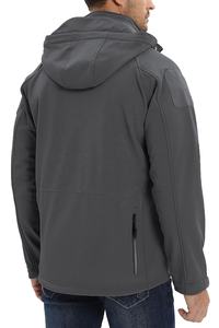 2025 OEM personalizado hombres XL Softshell chaqueta impermeable Stand Collar cortavientos estilo Casual invierno tejido de punto - Product Image 6