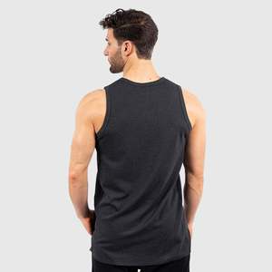 Camiseta sin mangas informal para hombre, 100% algodón, corte regular, estampado con logo en la parte delantera, camisetas sin mangas personalizadas para hombre, antiarrugas - Product Image 3