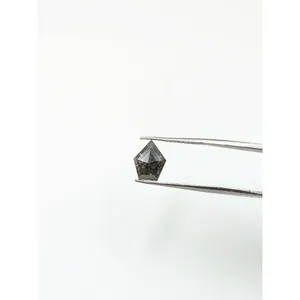 Diamante natural de corte excelente, tamaño libre de 7.5-9.3 mm, pentágono suelto, tipo sal y pimienta, para fabricación de joyas, suministro al por mayor. - Product Image 4