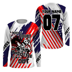 Chemise de course de motocross pour homme à manches longues, personnalisable, imprimée numériquement, respirante, à séchage rapide, en spandex/polyester - Maillot grande taille - Product Image 1