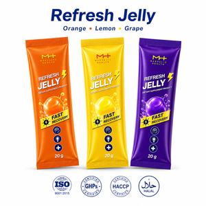 Gel Refrescante Maryalic Health 30g/20g, Recuperación Rápida, Sabor Naranja, Limón y Uva, Suplemento Dietético en Sobres, Tecnología de Tiras de Gel - Product Image 1