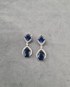 Pendientes de Diamantes Americanos Brillantes de Moda, Piedras Ovaladas y Cuadradas de Primera Calidad, Colección de Accesorios Elegantes para Mujer - Product Image 5