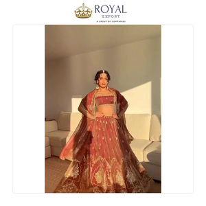 Diseño Elegante, Calidad Superior, la Mejor Colección de Ropa de Boda India, Lehenga Choli de Seda para Mujer a Bajo Precio - Product Image 5