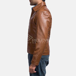 Chaqueta de Cuero de Gamuza para Hombre de Primera Calidad, Prenda Exterior de Cuero Genuino a Bajo Precio - Product Image 2