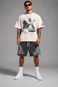 Ensemble short et t-shirt pour homme de haute qualité, idéal pour l'été, avec logo personnalisé, en coton, à manches courtes, motif uni, respirant - Product Image 4