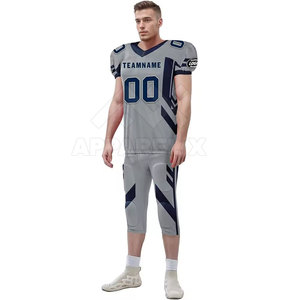 Concevez votre propre uniforme de football américain personnalisé, respirant, à séchage rapide, ensemble maillot et pantalon sublimés - Product Image 4
