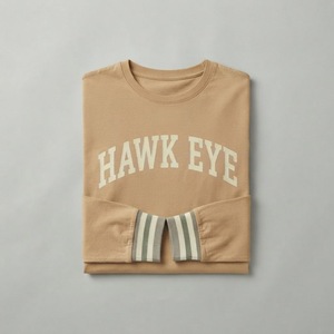 T-shirts en maille 100 % polyester personnalisés de haute qualité pour hommes, coupe décontractée, manches courtes, col rond, HAWK EYE SPORTS 180g - Product Image 4