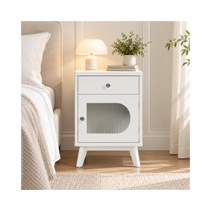 Collection EVEREST - Meubles de chambre à coucher modernes en bois de pin massif - Table de chevet fonctionnelle en bois - Table de nuit - Product Image 1