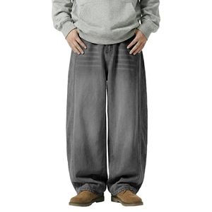 Jean en denim ample et oversize pour homme, déchiré, délavé à l'acide, streetwear premium, coupe décontractée, pantalon en denim de qualité export, vente en gros - Product Image 1