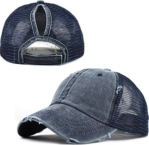 Casquette de baseball en denim 6 panneaux réglable unisexe couleur unie décontractée pour adultes, à porter en toutes saisons - Product Image 5